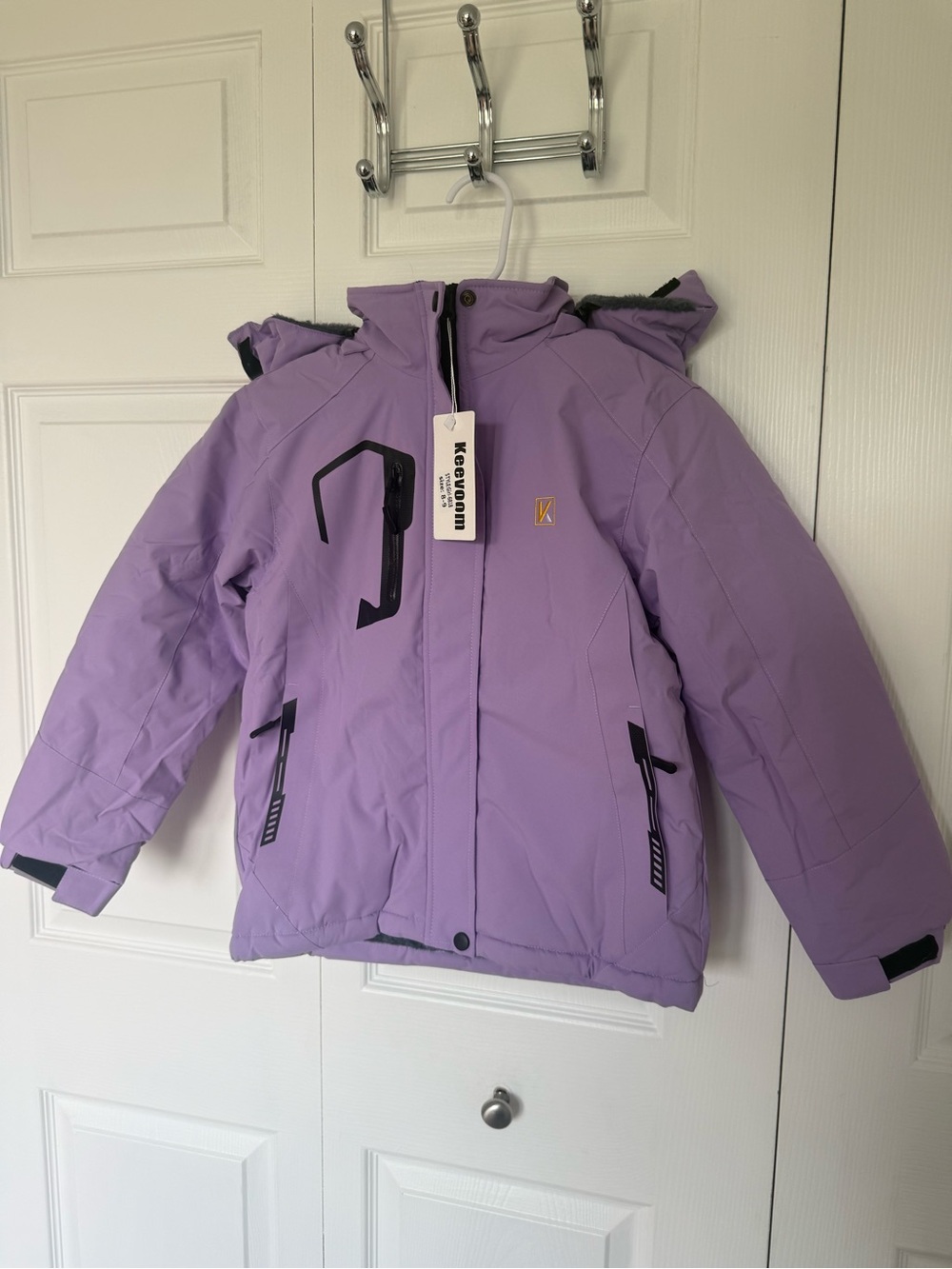 Kids' Lavender Winter Jacket with Hood